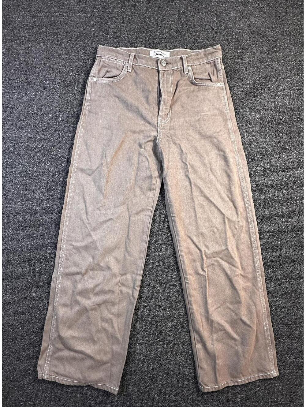 Reformation Brown Wide Leg Jeans Sz 27